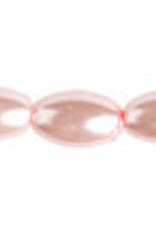 Craft Supplies Glass Pearl Oval Strung Light Pink