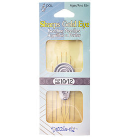 Craft Supplies Sharps Gold Eye Beading Needle w/Threader Size