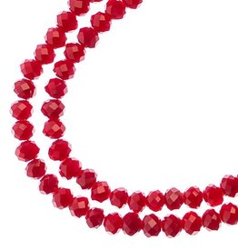 Crystal Lane Rondelle Crystal Lane Rondelle 2Strand 7in (apx110pcs) 3x4mm Opaque Red 90102-17