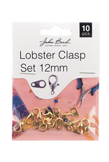 Craft Supplies Must Have Findings - Lobster Clasp Set 12mm Gold 10pcs