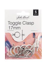 Craft Supplies Must Have Findings - Toggle Clasp 17mm Antique Silver 5pcs