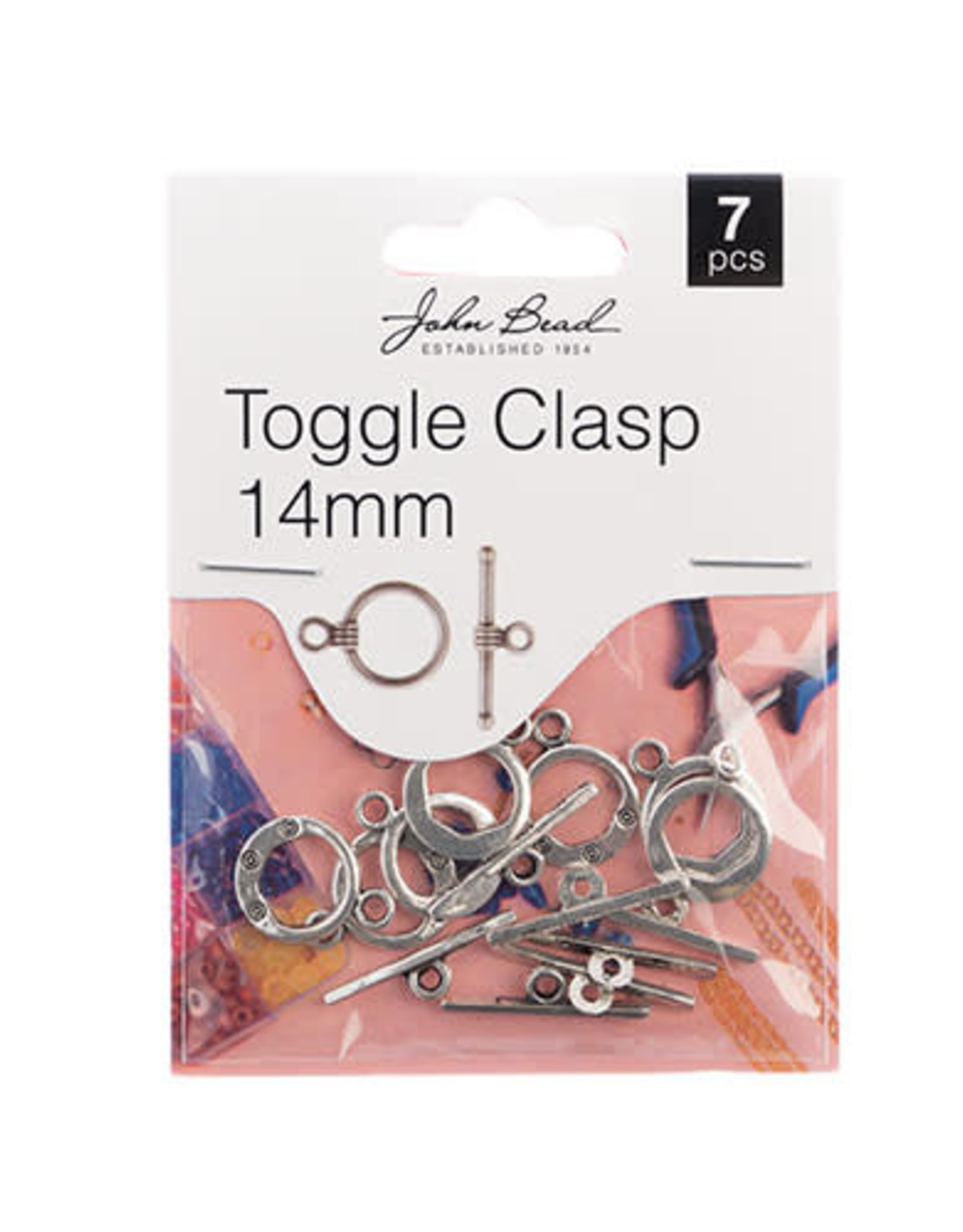 Craft Supplies Must Have Findings - Toggle Clasp 14mm Antique Silver 7pcs