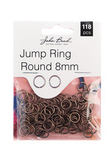 Craft Supplies Must Have Findings - Jump Ring Round 8mm Antique Copper 118pcs