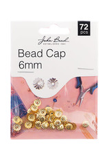 Craft Supplies Must Have Findings - Bead Cap 6mm Gold 72pcs