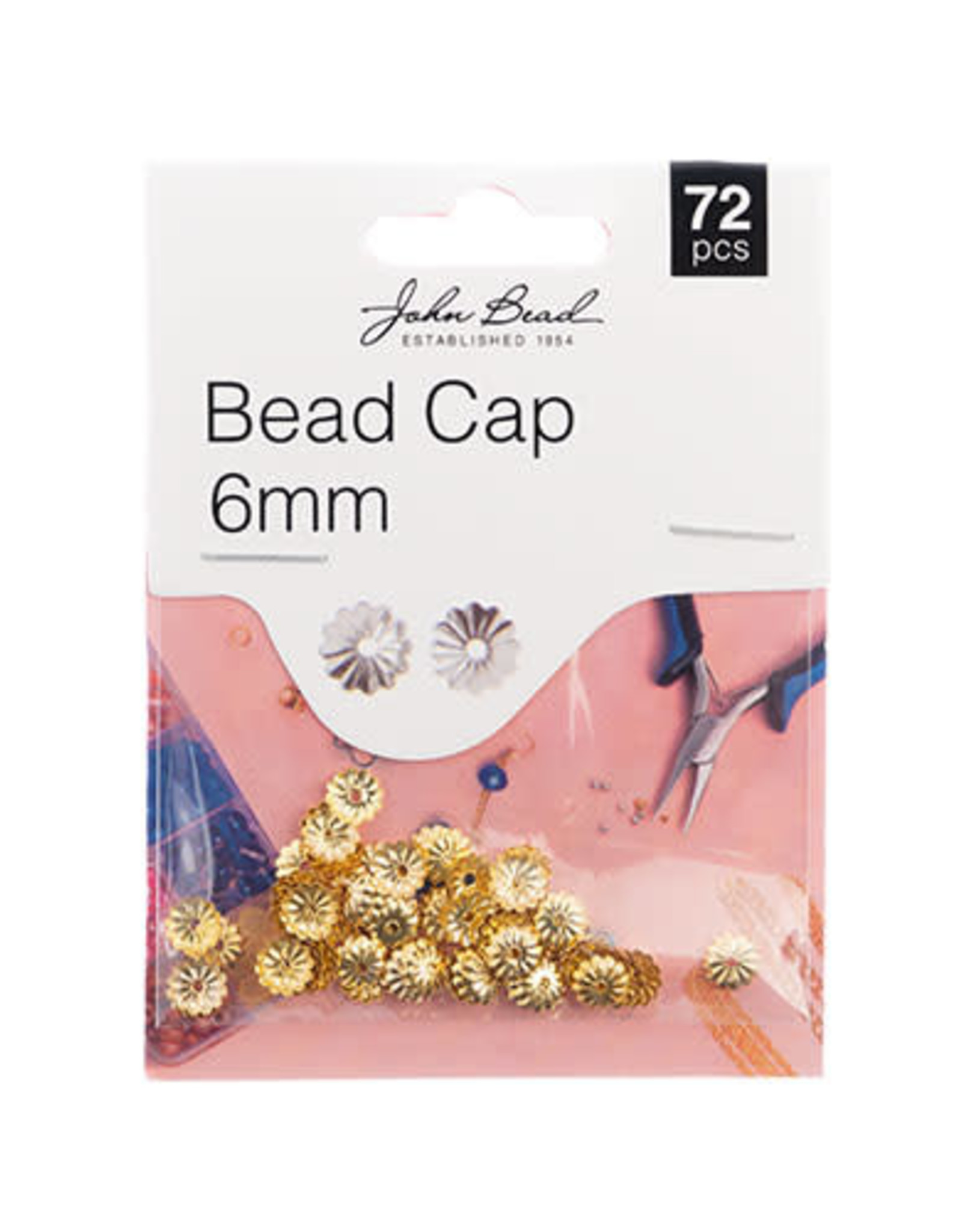 Craft Supplies Must Have Findings - Bead Cap 6mm Gold 72pcs