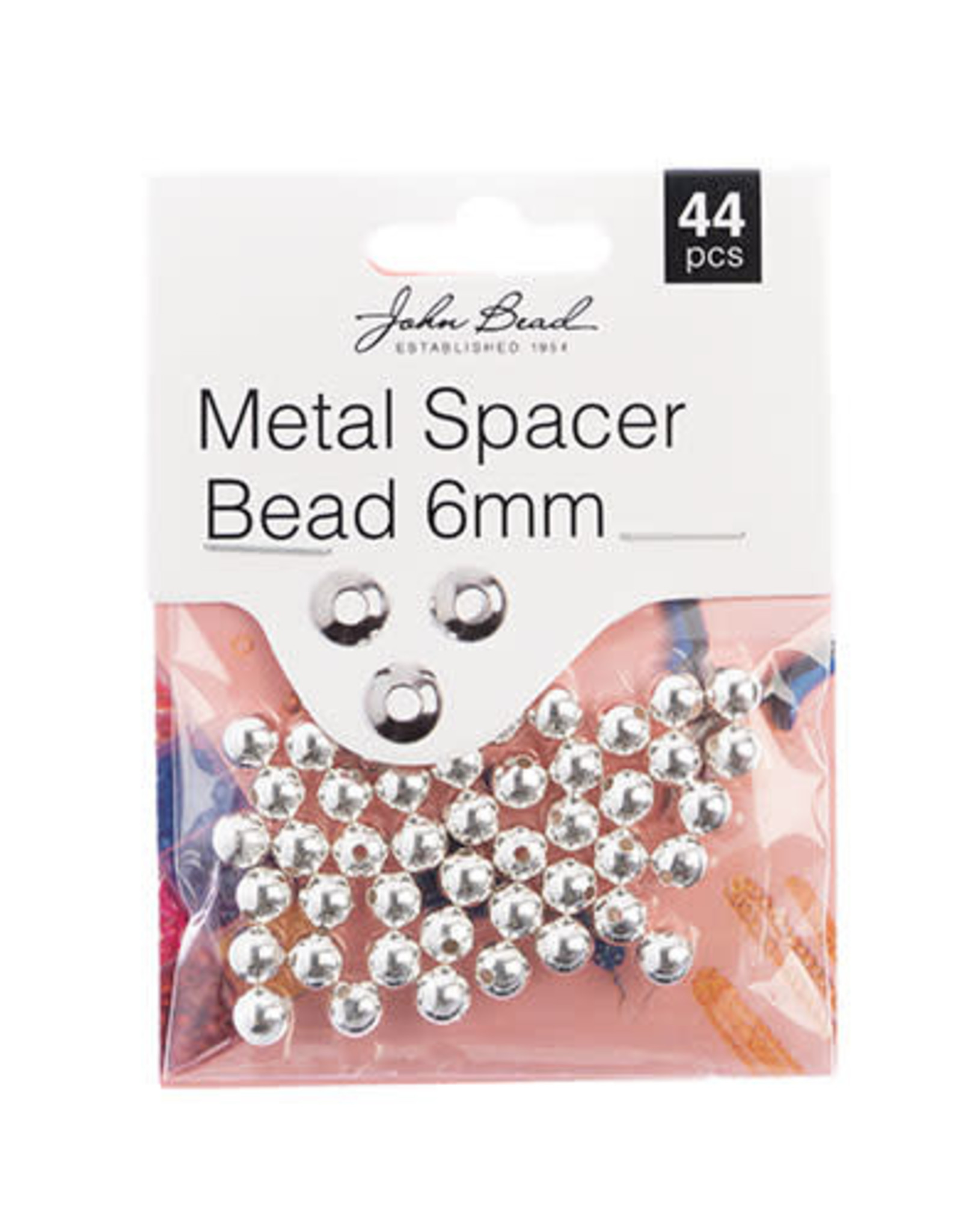 Craft Supplies Must Have Findings - Metal Spacer Bead 6mm Silver 44pcs