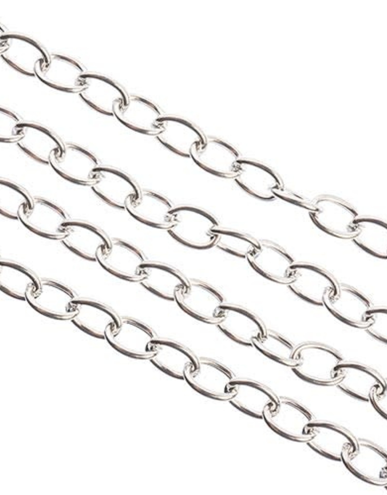 Craft Supplies Stainless Steel Rolo Chain 1m w/ 6.9x5mm Links1400-63