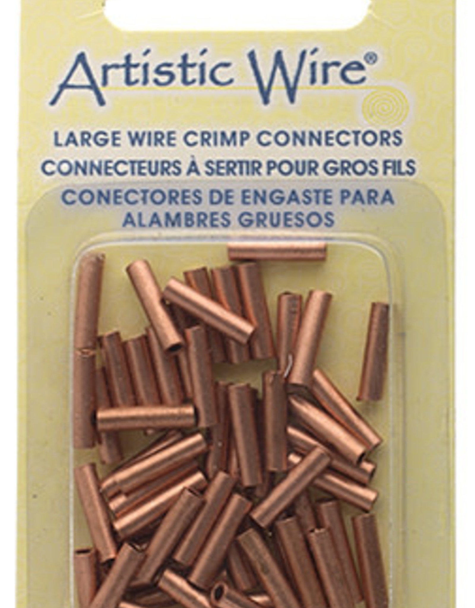 Artistic Wire Large Crimp Tubes 10mm Bare Copper for 14ga 55pcs