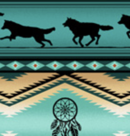Material Tucson-Wolf Strip - Turquoise single