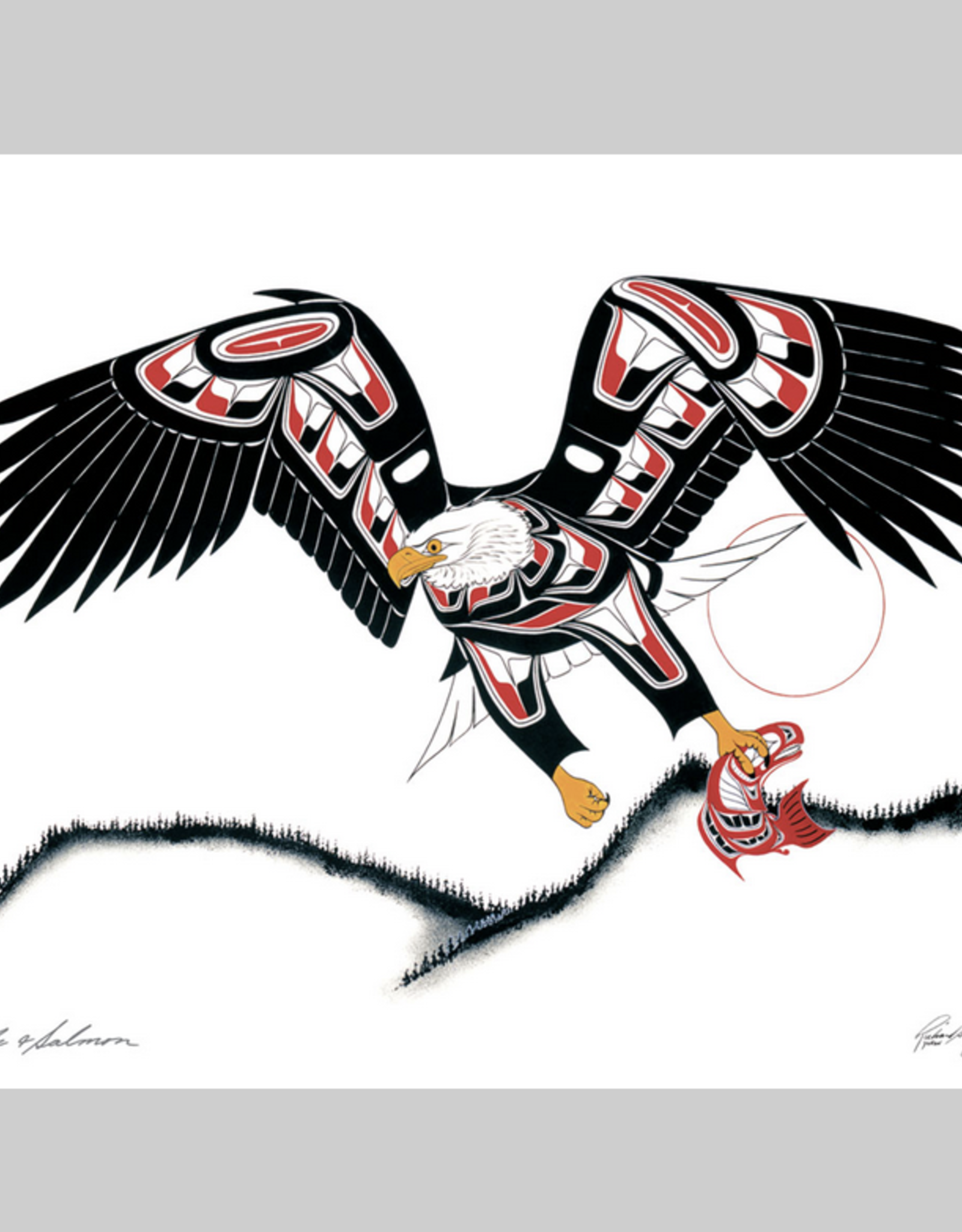Cards Eagle  and Salmon by R. Shorty