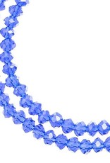 Crystal Lane Rondelle 2Strand 7in 3x4mm- Trans. Sapphire AB 90102-46