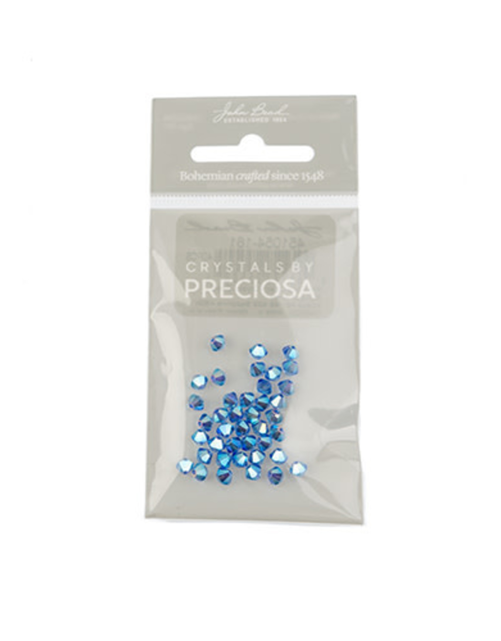 Preciosa Czech Crystal Bead Rondell 4mm 40pcs Sapphire AB2x