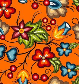 Material Shannon Gustafson - Floral 2 -  Orange
