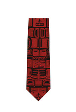 Ties BH Chilkat Red Boxed Silk Tie
