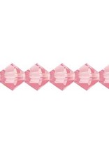 Preciosa Czech Crystal Bead Rondell 4mm 40pcs  Rose