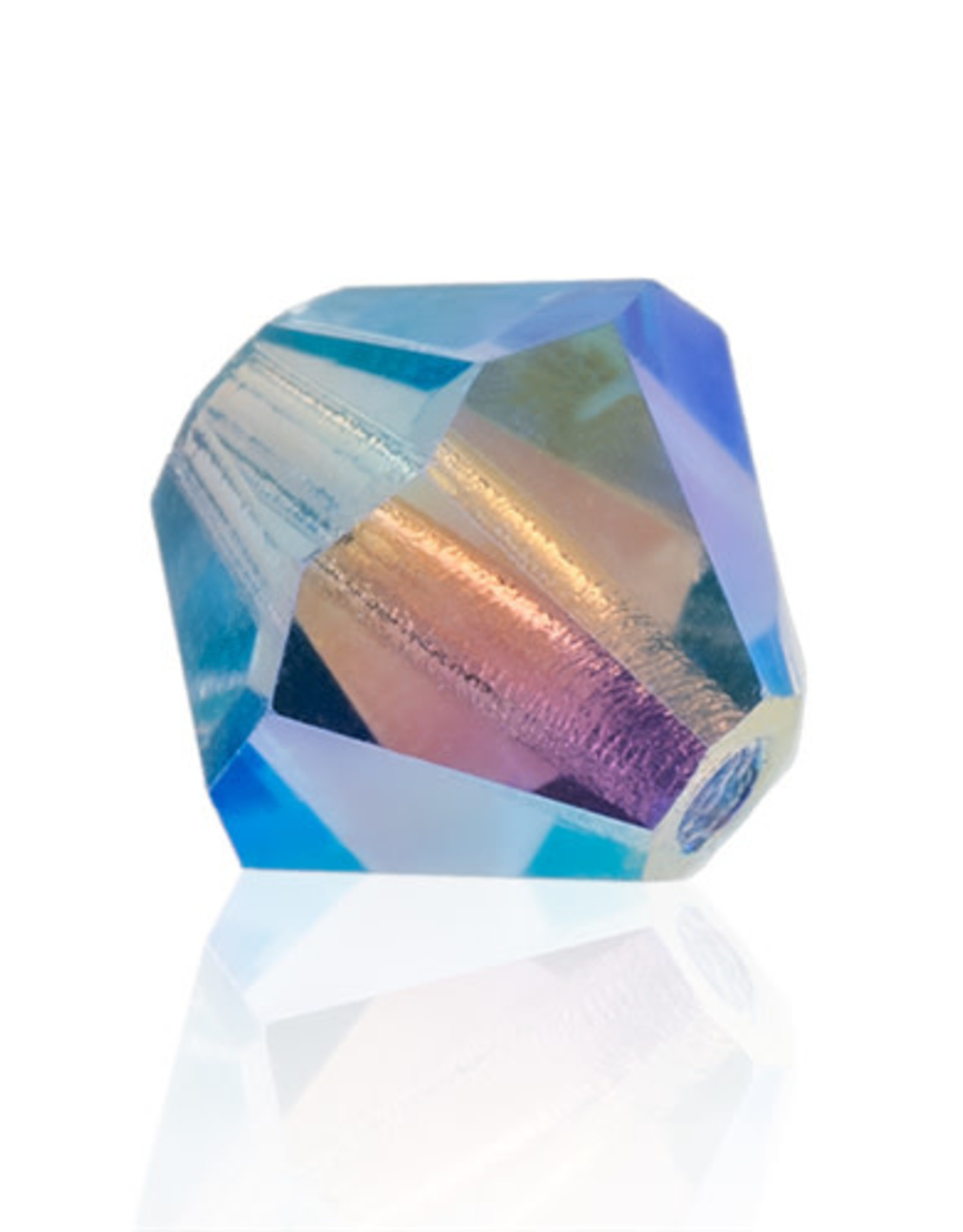 Preciosa Czech Crystal Bead Rondell 4mm 40pcs Sapphire AB2x