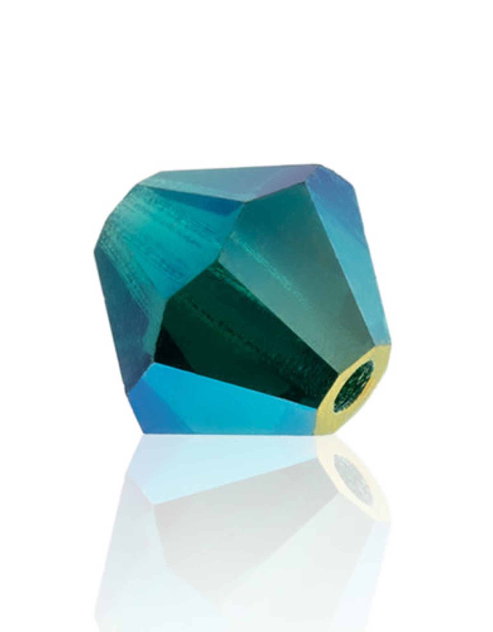 Preciosa Czech Crystal Bead Rondell 4mm 40pcs Emerald AB2x
