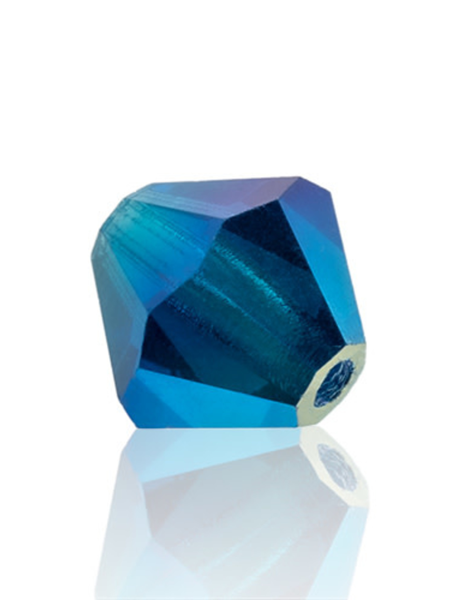 Preciosa Czech Crystal Bead Rondell 4mm 40pcs Capri Blue AB2x