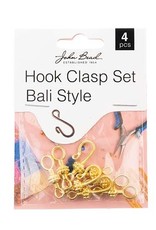 Craft Supplies Must Have Findings - Bali Style Hook Clasp Set 25mm Gold 4pcs
