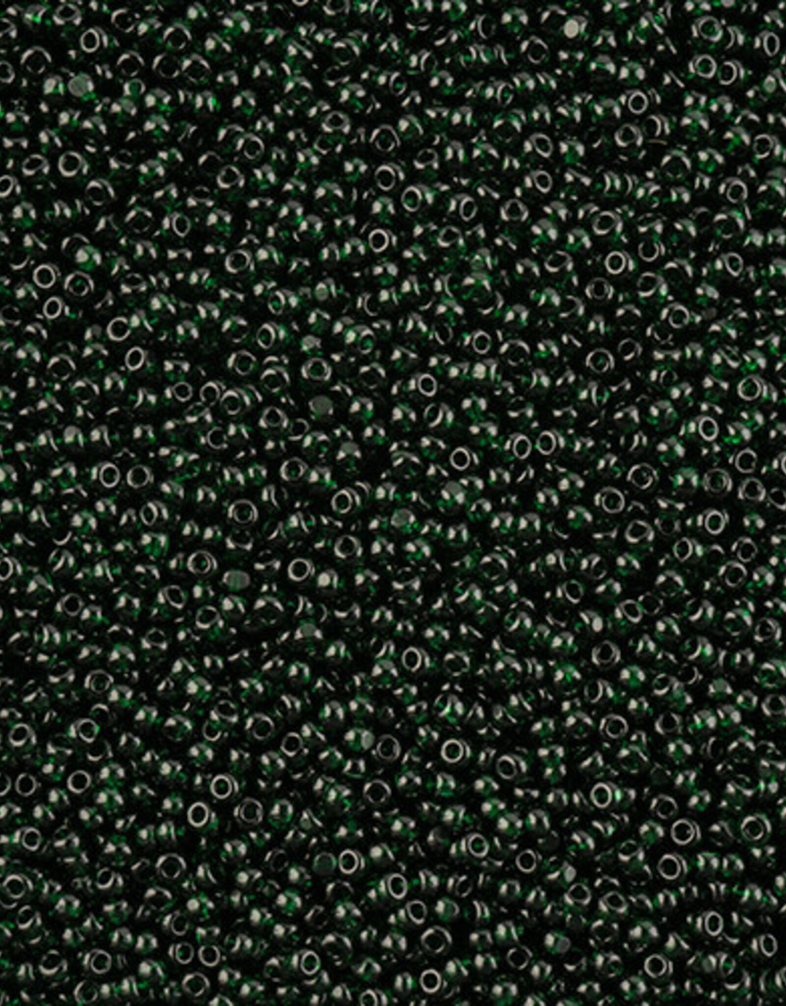 Czech Seed Bead 11/0 Cut Transparent Dark Green 100 G Bag Loose