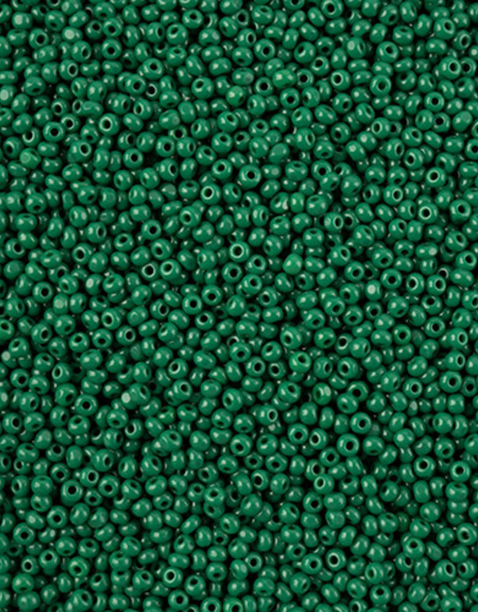 Czech Seed Bead 11/0 Cut Opaque Medium Dark Green