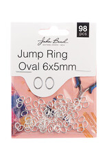 Must Have Findings - Jump Ring Oval 6x5mm Silver 98pcs
