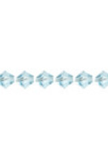 Preciosa Czech Crystal Bead Rondell 4mm 40pcs Aqua Bohemica