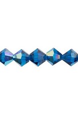 Preciosa Czech Crystal Bead Rondell 4mm 40pcs Capri Blue 031