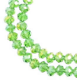 Crystal Lane Rondelle Crystal Lane Rondelle 2Strand 7in 4x6mm- Trans. Green AB 90103-23