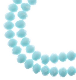 Crystal Lane Rondelle 2Strand 7in 6x8mm- Opaque Light Blue 90104-29