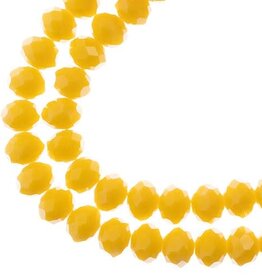 Crystal Lane Rondelle 2Strand 7in 8x10mm- Opaque Yellow 90105-21