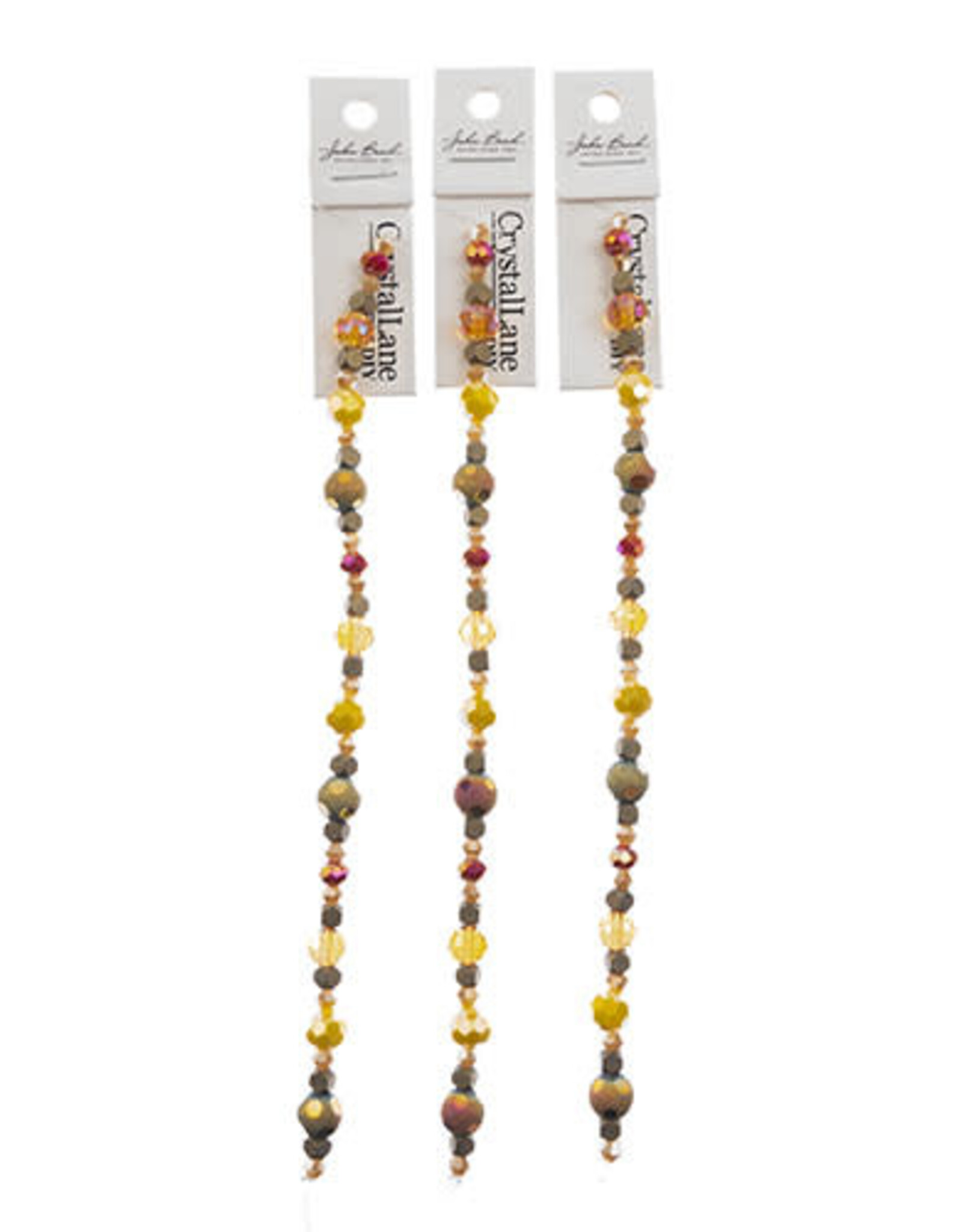 Crystal Lane Rondelle Crystal Lane DIY Designer 7in Bead Strand Glass and Hematite Orange and Yellow Assorted