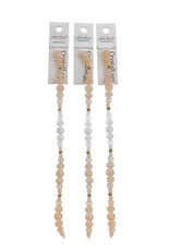 Crystal Lane Rondelle Crystal Lane DIY Designer 7in Bead Strand Glass and Metal Gray Assorted Sizes