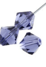 Preciosa 5in Strand Rondell 31pcs 4mm Tanzanite