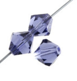 Preciosa 5in Strand Rondell 31pcs 4mm Tanzanite