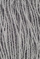 Preciosa Czech Seed Bead Seed Beads 10/0 Metallic Silver Strung 2210S