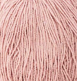 Czech Seed Bead 11/0 Opaque Pink Dyed Solgel Strung35019