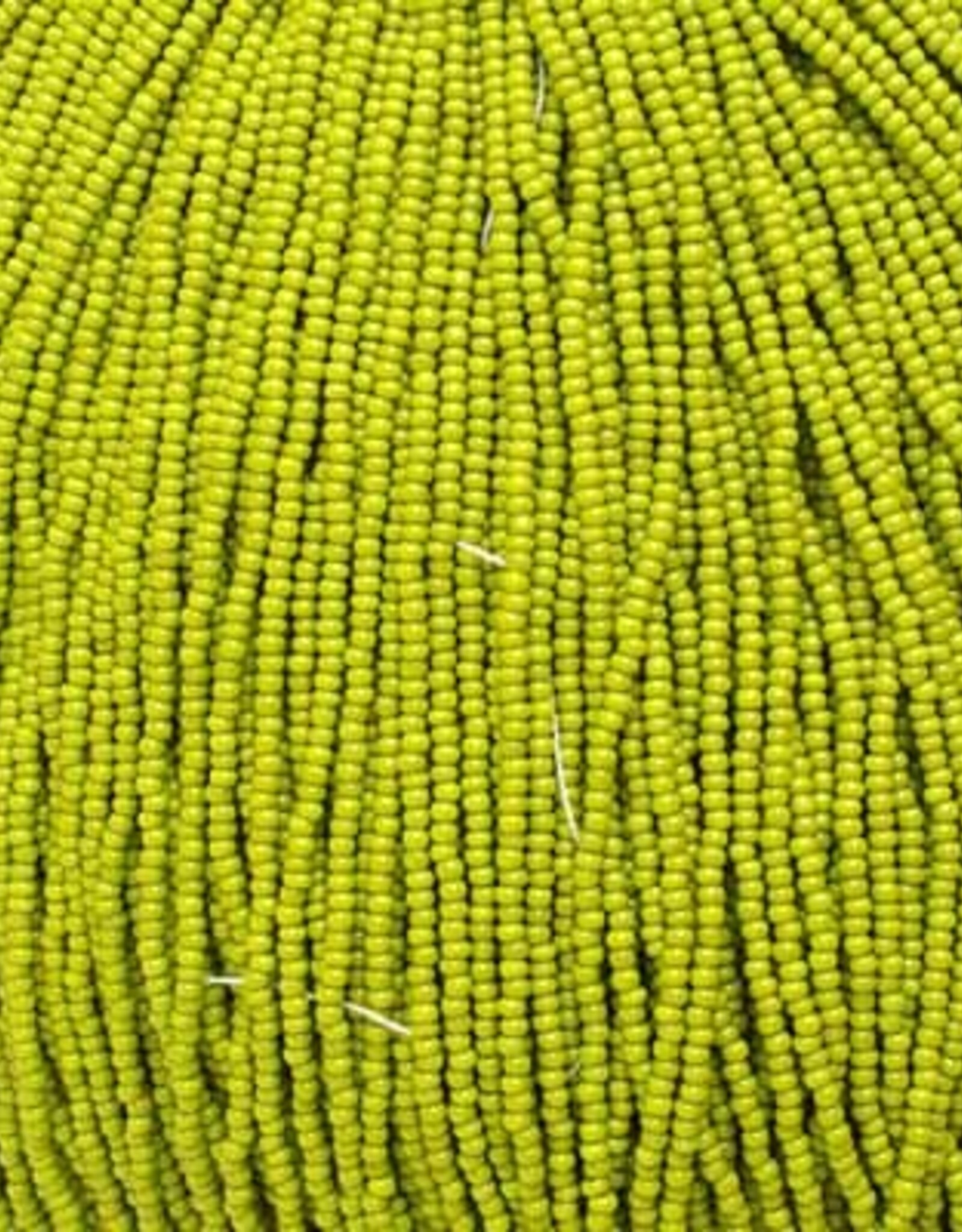 Preciosa Czech Seed Bead Seed Beads 11/0 Op.  Light Green Strung 01024
