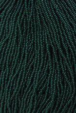 Preciosa Czech Seed Bead Seed Beads 11/0 Op. Natural Op.  Dark Green Strung  35061