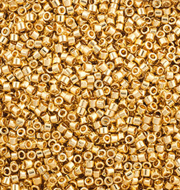 Miyuki Delica Seed Beads Delica 11/0 RD Gold 24kt AB Plated