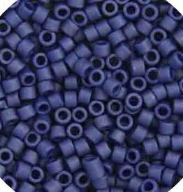 Miyuki Delica Seed Beads Delica Program 11/0 Rd Dark Grey Blue Metallic Matte 0377V