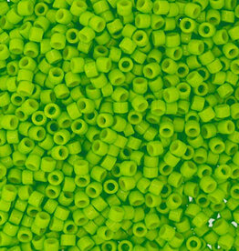 Miyuki Delica Seed Beads Miyuki Delica 11/0 5.2g Vial Program Duracoat Opaque Dyed Neon Green 2121v