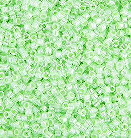 Miyuki Delica Seed Beads Delica Program 11/0 Rd Light Crystal Green Ceylon Lined-Dyed 0237V