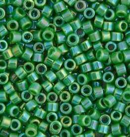 Miyuki Delica Seed Beads Delica Program 11/0 Rd Green Opaque Ab 0163V