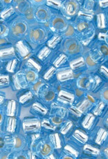 Miyuki Delica Seed Beads Delica 11/0 RD Aqua Silver Lined 0044V