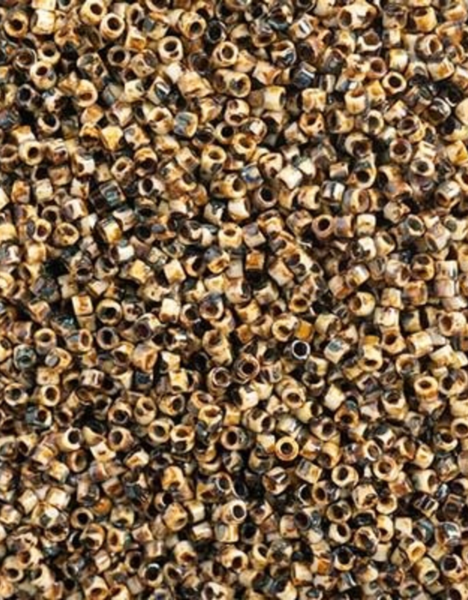 Miyuki Delica Seed Beads Delica 11/0 Picasso Opaque Brown Tan 2267V