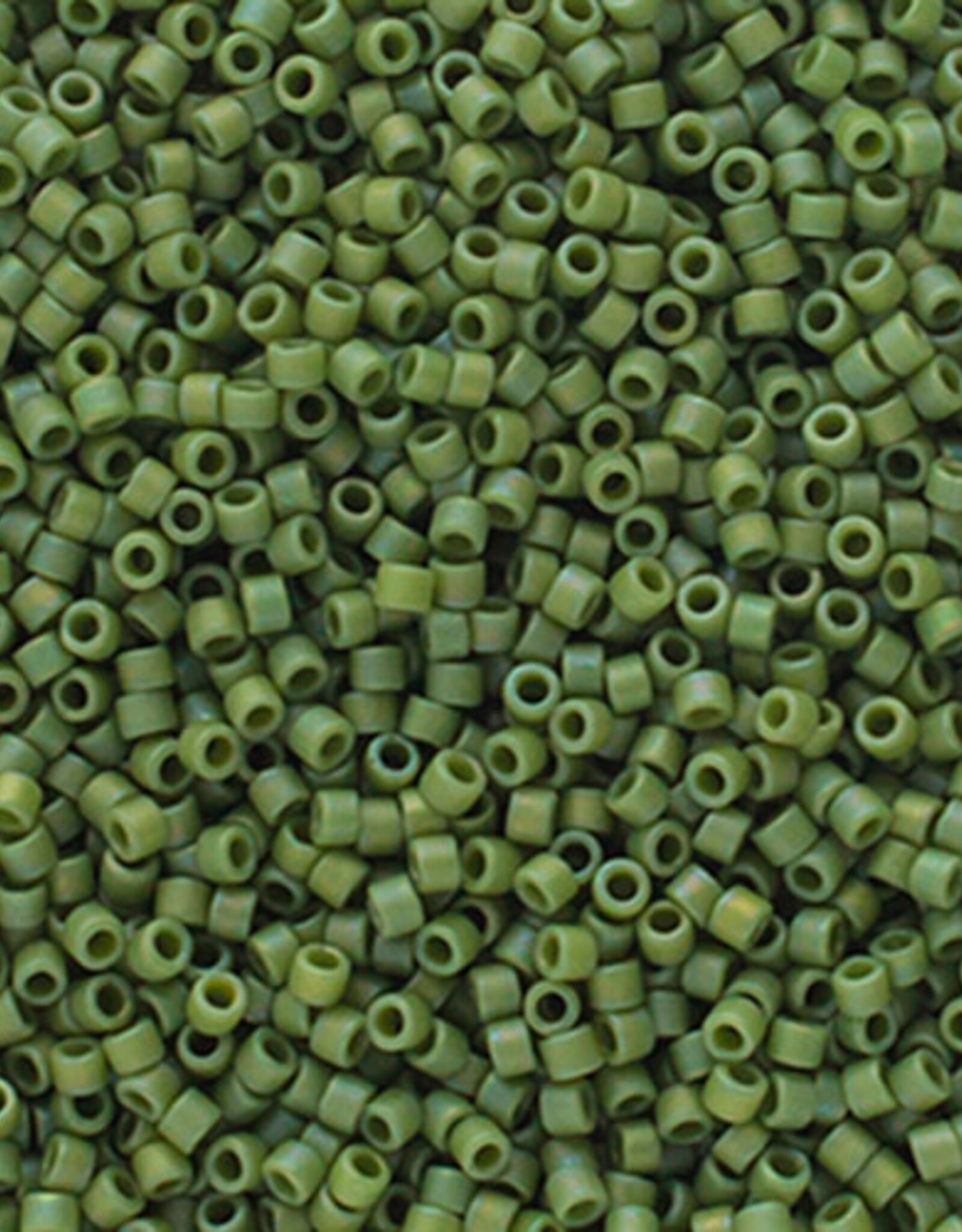 Miyuki Delica Seed Beads Delica 11/0 Frosted Glazed Rainbow Green 2310V