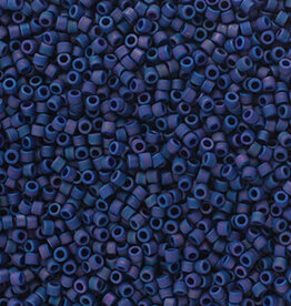 Miyuki Delica Seed Beads Delica 11/0 Frosted Glazed Rainbow Blue Indigo 2319V