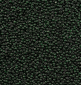 Seed Bead 11/0 Cut Transparent Dark Green 100 G Bag Loose