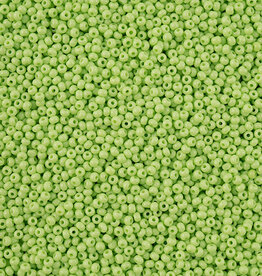 Seed Bead 11/0 Cut Opaque Pale Green 100 G bag Loose